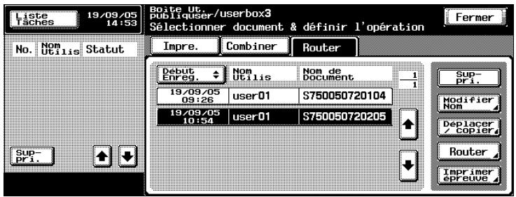 KONICA MINOLTA BIZHUB 500 - Appuyez sur [Router]. - 1