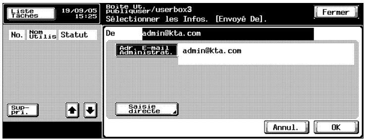 KONICA MINOLTA BIZHUB 500 - Pour spécifier les paramètres de message électronique - 4