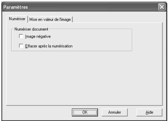 KONICA MINOLTA BIZHUB 500 - Spécifier les paramètres à partir de la boîte de dialogue Paramètres (Onglet Numériser) - 1
