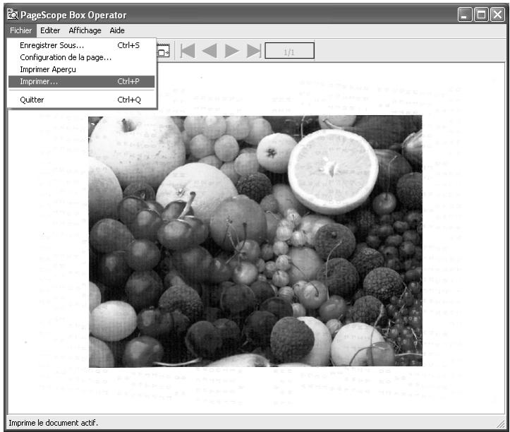 KONICA MINOLTA BIZHUB 500 - Dans le menu [Fichier], cliquez sur [Imprimer]. - 1