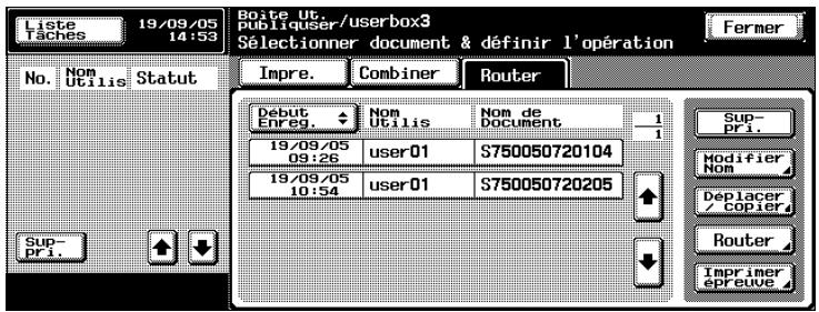 KONICA MINOLTA BIZHUB 500 - Appuyez sur [Router]. - 1
