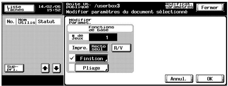 KONICA MINOLTA BIZHUB 500 - Appuyez sur [Pliage]. - 1
