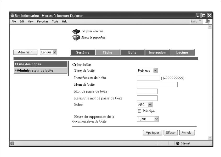 KONICA MINOLTA BIZHUB 500 - Créer boîte - 1