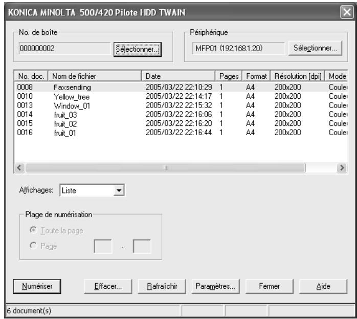 KONICA MINOLTA BIZHUB 500 - Affichage sous forme de liste - 1