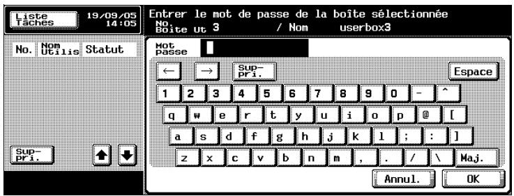 KONICA MINOLTA BIZHUB 500 - Afficher l'écran Mode boîte - 3