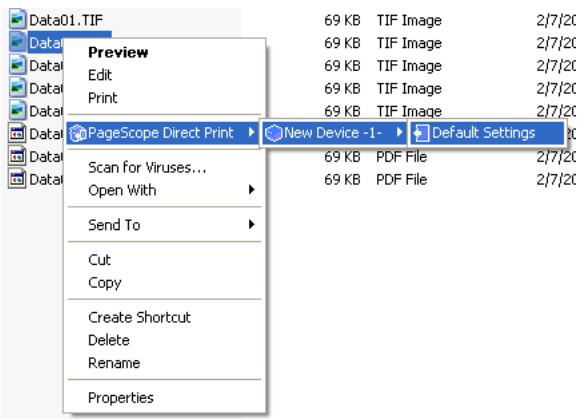 KONICA MINOLTA BIZHUB C10P - Specifies the job setting. - 1