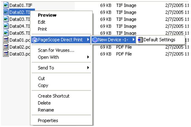 KONICA MINOLTA BIZHUB C10P - Select the printer that you wish to use to print the file. - 1