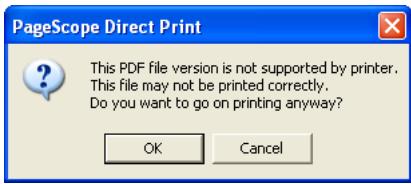 KONICA MINOLTA BIZHUB C10P - Messages Concerning PDF Versions - 1