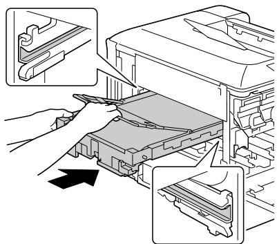 KONICA MINOLTA BIZHUB C20P - Insert the new transfer belt unit along the rails. - 1