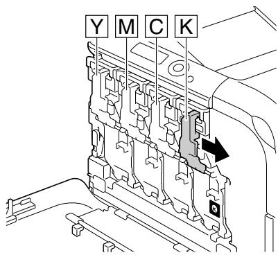KONICA MINOLTA BIZHUB C20P - Open the printer's front cover. - 2