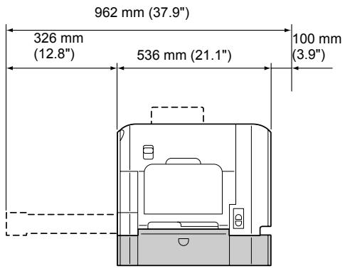 KONICA MINOLTA BIZHUB C20P - Space Requirements - 3