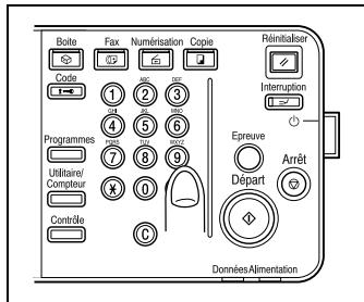 KONICA MINOLTA BIZHUB C352 - Tapez le numéro de fax de la destination sur le clavier. - 1