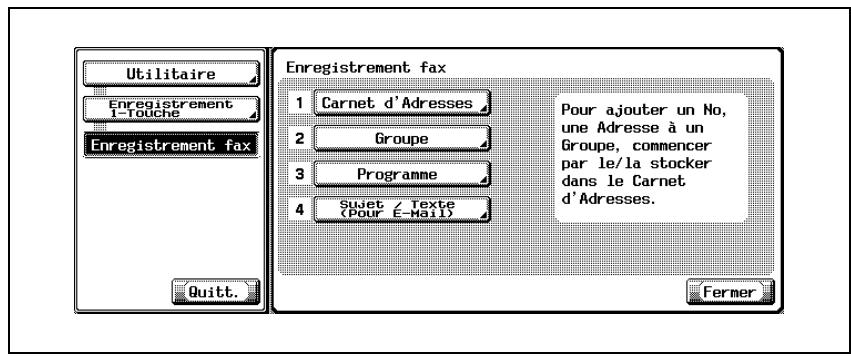 KONICA MINOLTA BIZHUB C352 - Enregistrement d'une adresse e-mail dans le carnet d'adresses - 1