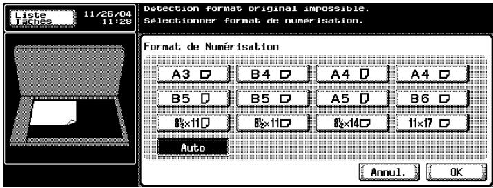 KONICA MINOLTA BIZHUB C352 - Lorsque la machine ne détecte pas le format d'origine - 1