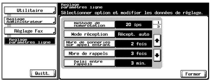 KONICA MINOLTA BIZHUB C352 - Sélectionnez l'option à régler. - 1