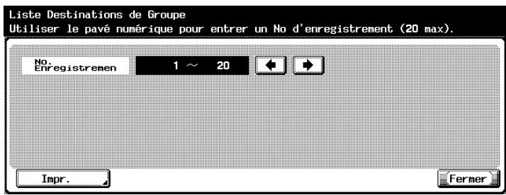 KONICA MINOLTA BIZHUB C352 - Liste d'adresses de groupe - 3