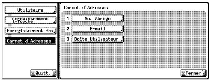 KONICA MINOLTA BIZHUB C352 - Enregistrement d'une adresse e-mail dans le carnet d'adresses - 2