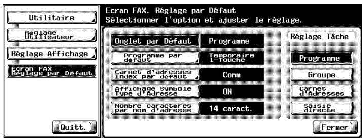 KONICA MINOLTA BIZHUB C352 - Sélectionnez la valeur voulue de l'option. - 1