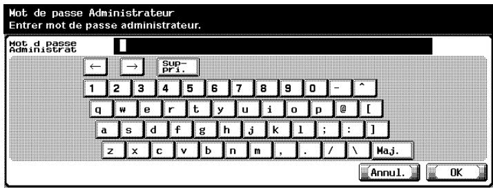 KONICA MINOLTA BIZHUB C352 - Accès à l'écran Réglage Administrateur - 2