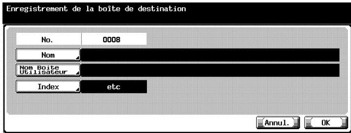 KONICA MINOLTA BIZHUB C352 - Appuyez sur [Nom] et saisissez le nom du carnet d'adresses. - 1