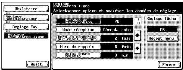 KONICA MINOLTA BIZHUB C352 - Sélectionnez la valeur voulue de l'option. - 1