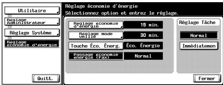 KONICA MINOLTA BIZHUB C352 - Sélectionnez la valeur voulue de l'option. - 1