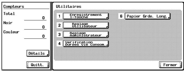KONICA MINOLTA BIZHUB C352 - Accès à l'écran Réglage Administrateur - 1