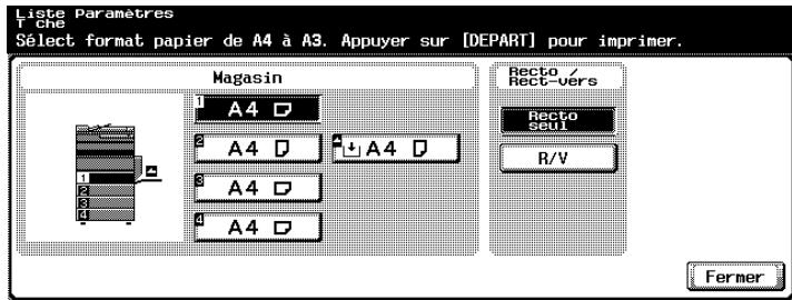 KONICA MINOLTA BIZHUB C352 - Sélectionnez le magasin de papier. - 1