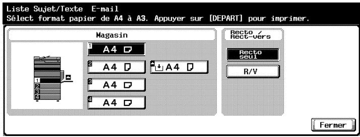 KONICA MINOLTA BIZHUB C352 - Sélectionnez le magasin de papier. - 1