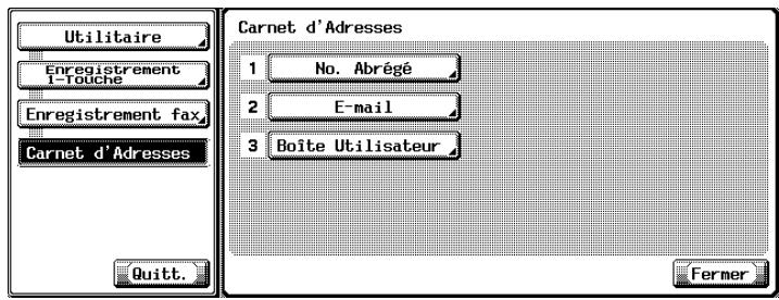 KONICA MINOLTA BIZHUB C352 - Modification du contenu du carnet d'adresses - 2