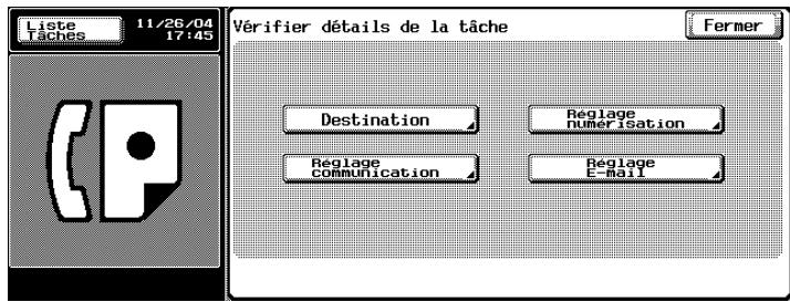 KONICA MINOLTA BIZHUB C352 - Enregistrement dans le carnet d'adresse à partir de l'écran Vérifier détails de la tâche (Contrôle) - 1