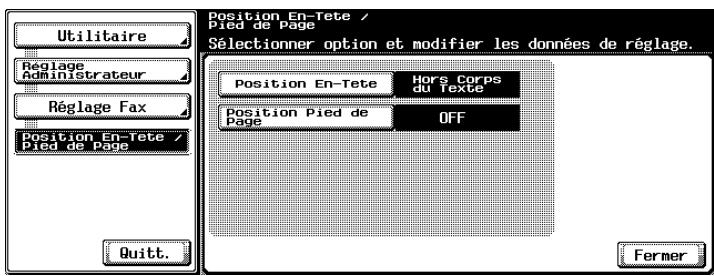 KONICA MINOLTA BIZHUB C352 - Sélectionnez l'option à régler. - 1