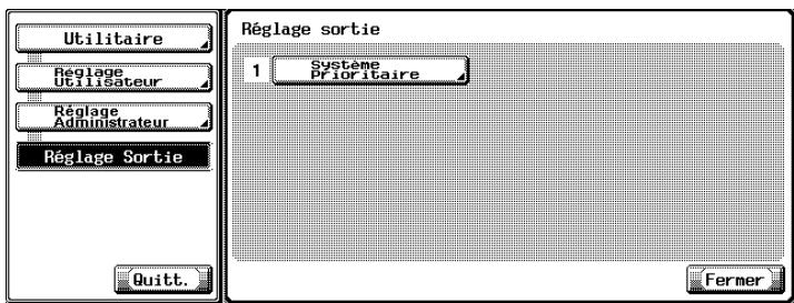 KONICA MINOLTA BIZHUB C352 - Appuyez sur [Système prioritaire]. - 1