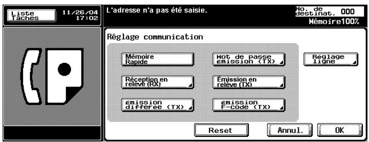 KONICA MINOLTA BIZHUB C352 - Appuyez sur [Émission F-code (TX)]. - 1