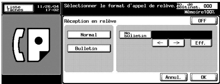 KONICA MINOLTA BIZHUB C352 - Saisissez le numéro du bulletin dans le champ [No. bulletin]. - 1