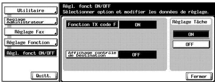 KONICA MINOLTA BIZHUB C352 - Sélectionnez la valeur voulue de l'option. - 1