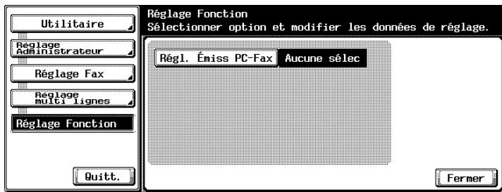 KONICA MINOLTA BIZHUB C352 - Sélectionnez l'option voulue. - 1