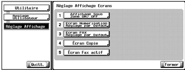 KONICA MINOLTA BIZHUB C352 - Écran Fax réglage par défaut - 2