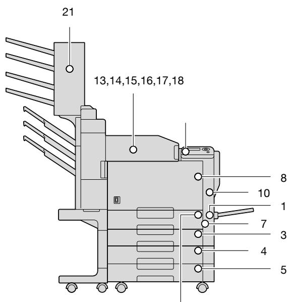 KONICA MINOLTA BIZHUB C353P - Paper misfeed indications - 1