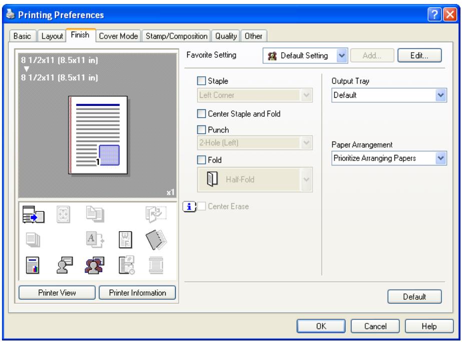 KONICA MINOLTA BIZHUB C353P - Finish tab - 1