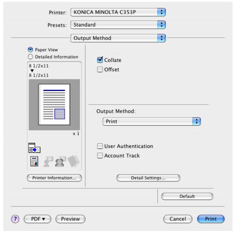 KONICA MINOLTA BIZHUB C353P - Output Method - 1