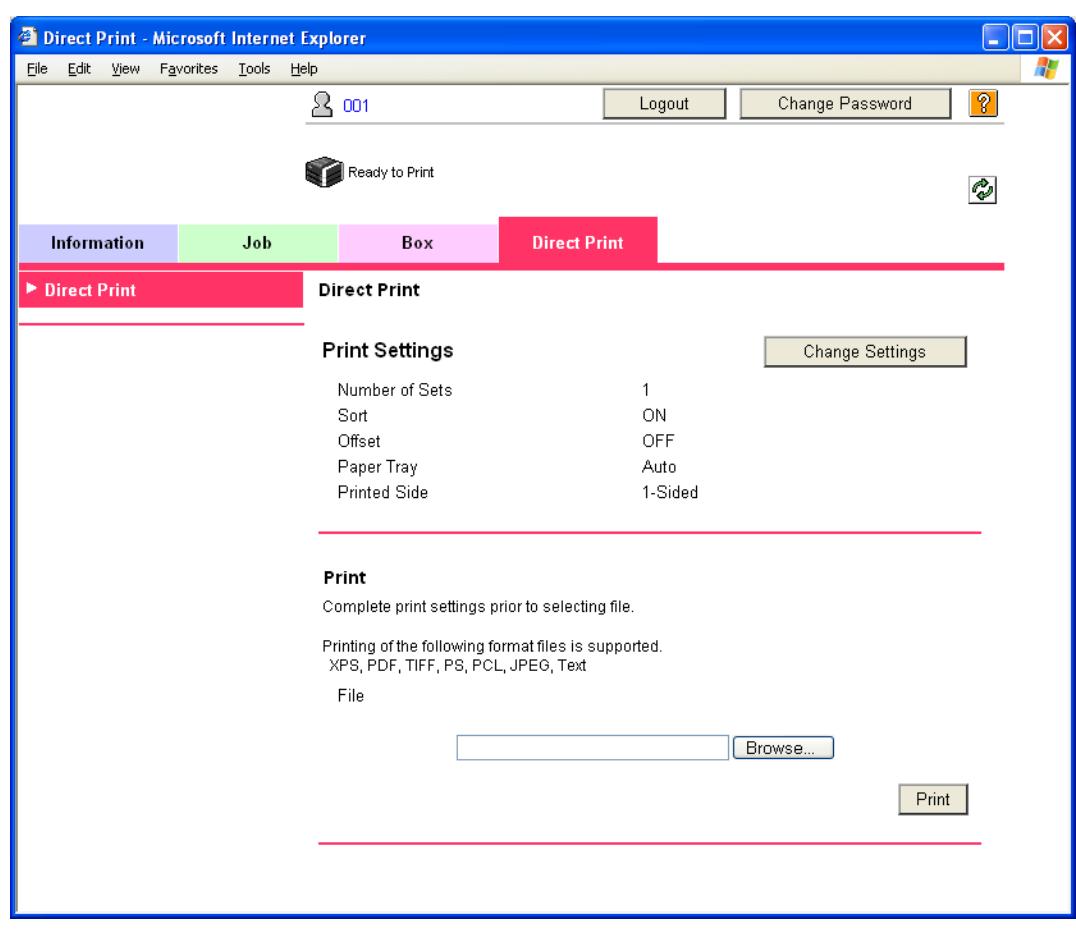 KONICA MINOLTA BIZHUB C353P - Specifying Encrypted PDF file - 1