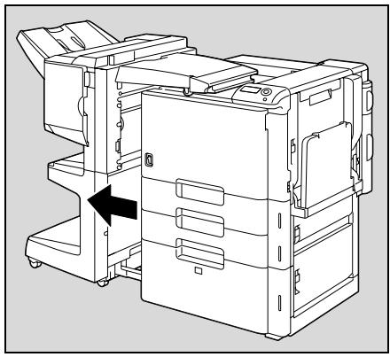 KONICA MINOLTA BIZHUB C353P - To empty the punch scrap box in the finisher FS-609 - 1