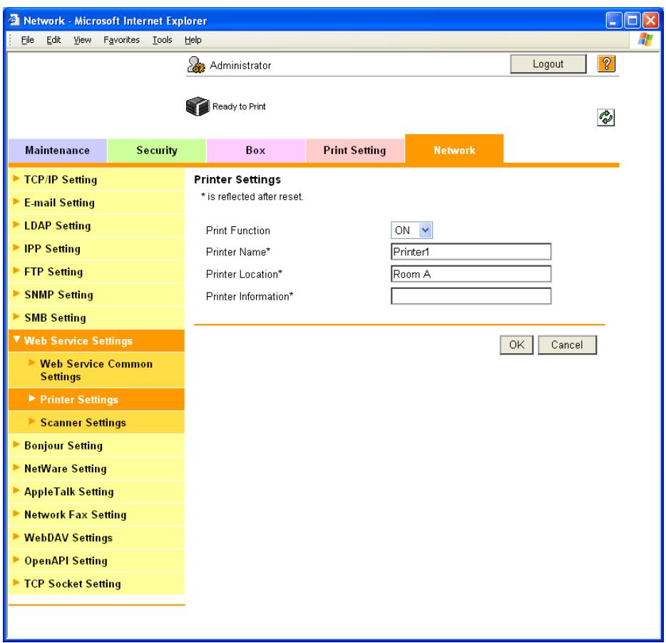 KONICA MINOLTA BIZHUB C353P - Printer Settings - 1