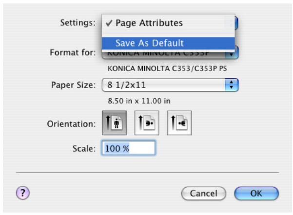 KONICA MINOLTA BIZHUB C353P - Registration of the default settings - 1