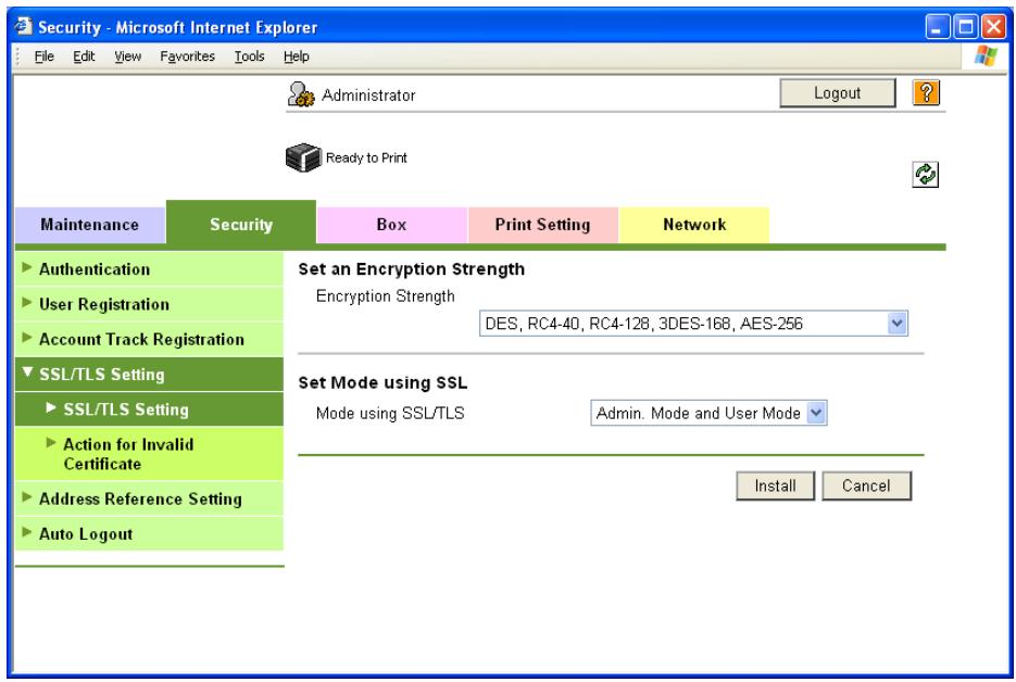 KONICA MINOLTA BIZHUB C353P - Install a Certificate - 2