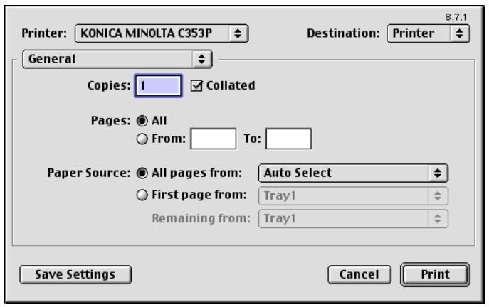 KONICA MINOLTA BIZHUB C353P - Printing operations for OS 9 - 1