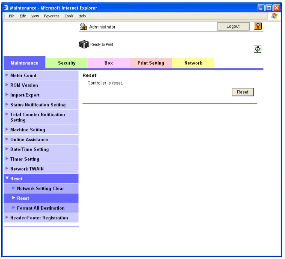 KONICA MINOLTA BIZHUB C353P - Reset - 1
