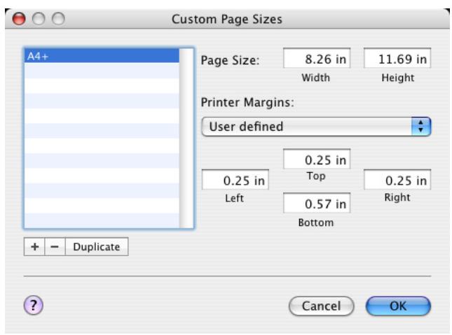 KONICA MINOLTA BIZHUB C353P - How to add a custom size for the OS X printer driver - 1