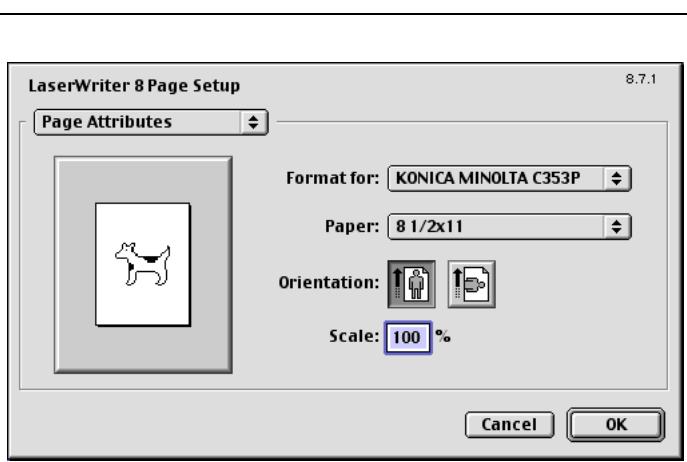 KONICA MINOLTA BIZHUB C353P - Page Attributes - 1